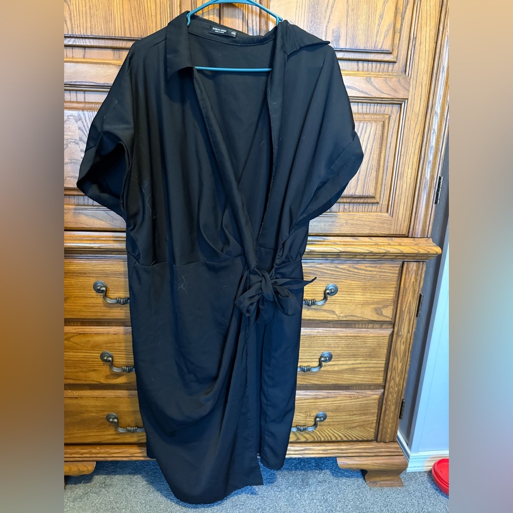 Elegant Black Wrap Dress